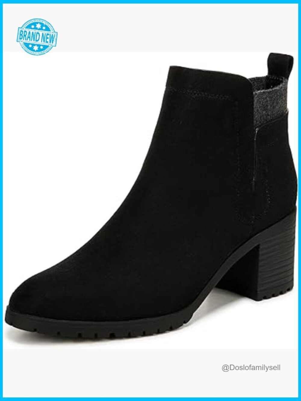 Classic Ankle Bootie with Side Zip and Lug Sole